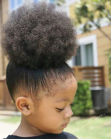 high top knot from natural hair black kids hairstyles