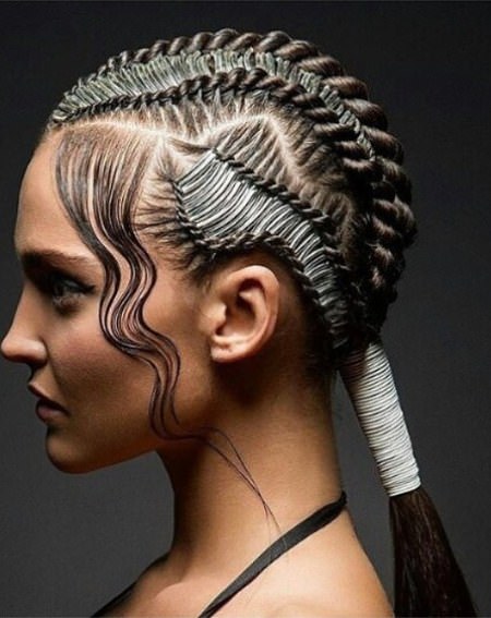 intricate braid with wet shine stylish wet hairstyles