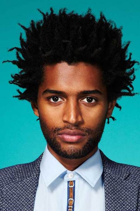 kinky spikes curly hairstyles for black men