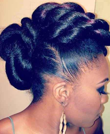 knot and twist updos for natural hair