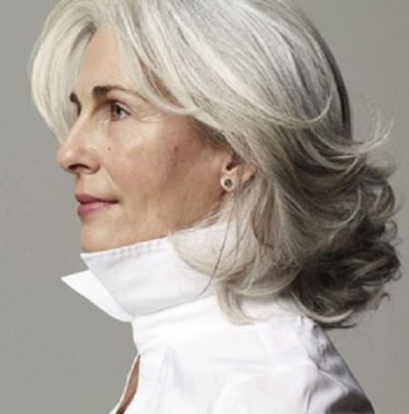 layered gray hairstyle with flicks hairstyles for gray hair