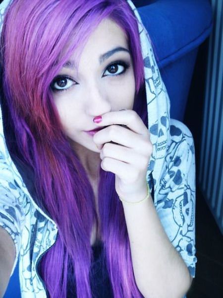 lilac emo hairstyles for girls