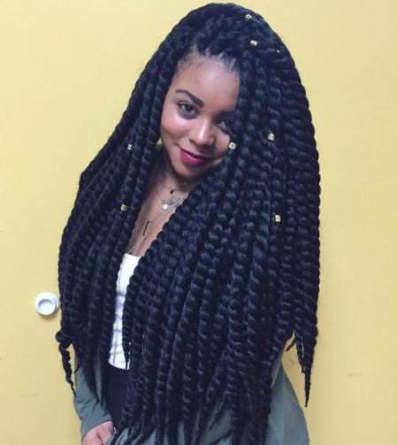 long and thick twist hairstyles for natural hair