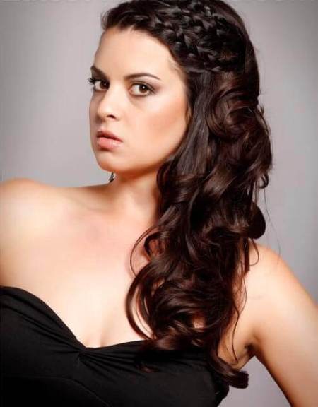long curly hairstyle with tri braid hairstyles for long thick hair