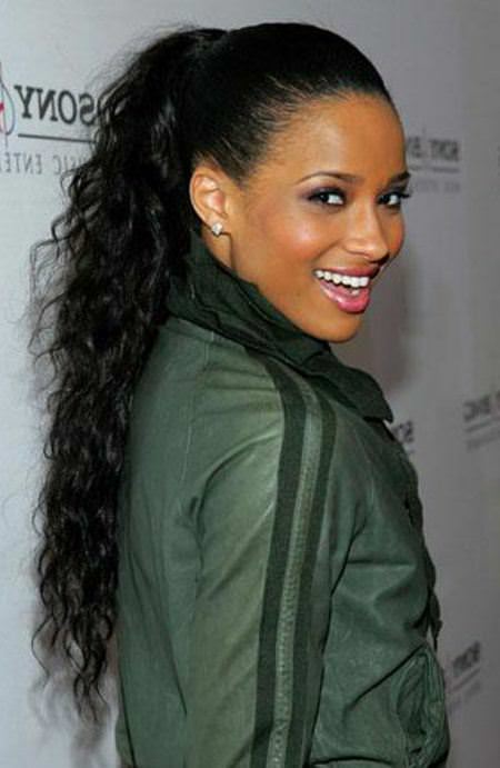 long curly high pony hairstyles for long natural hair