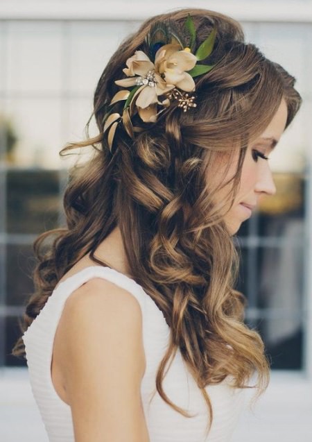 long romantic curls for bride hairstyles for brides and bridesmaids