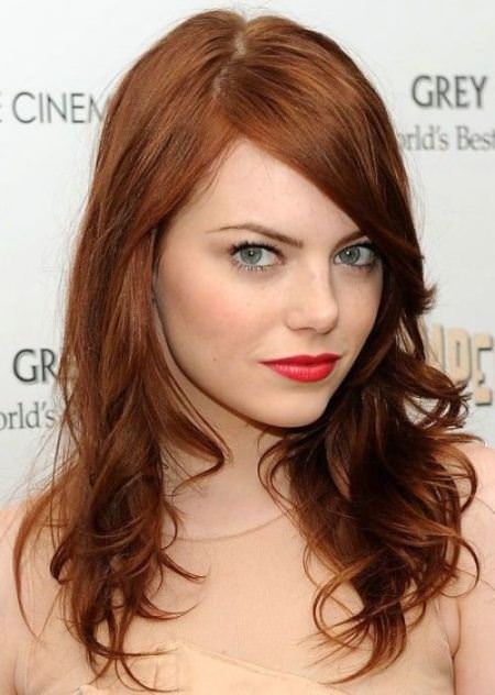 medium auburn shades of red hair for women
