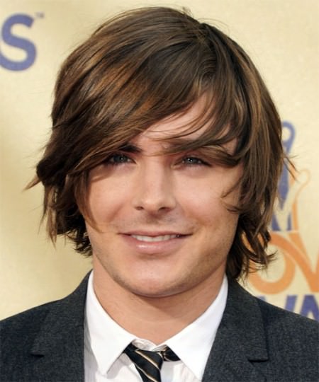 medium haircut with point cut ends Zac Efron Hairstyles