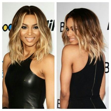 ombre lob short haircuts for girls