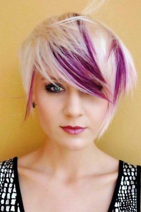 pixie with shades of purple short haircuts for girls
