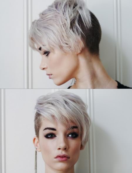punk pixie hairstyles for gray hair