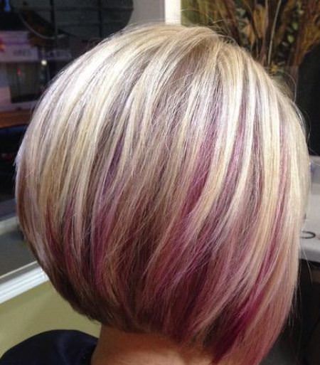 purple highlights for blondes ideas for peekaboo highlights
