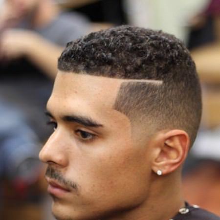 short curly hair with disconnected side part curly hairstyles for black men