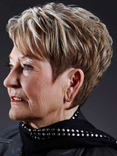 short layers with highlights haircuts for women over 70
