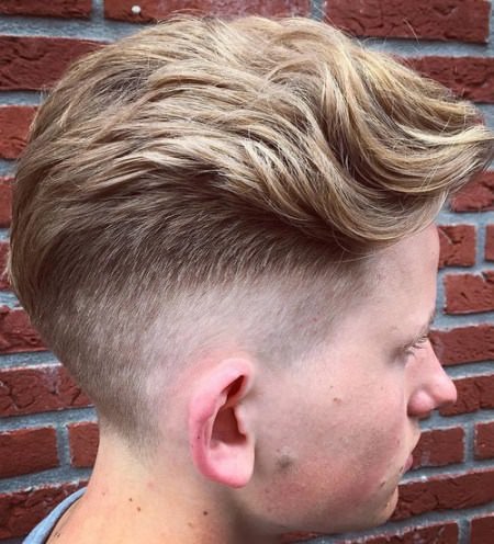 short sides with long waves Shaved Sides Hairstyles and Haircuts for Men
