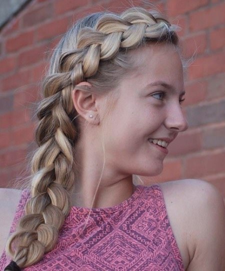side braid for teen school hairstyles