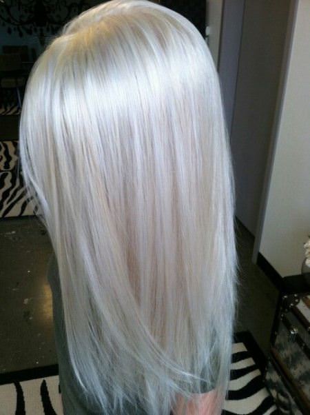 silver blonde straight hair platinum blonde and white hair