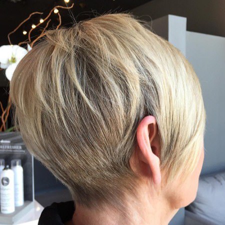 slick tapered hairstyles for older women