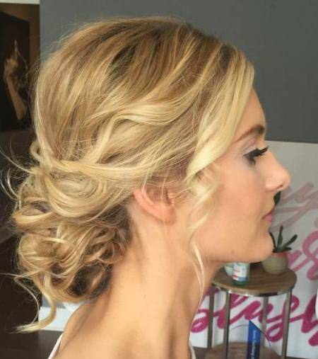 soft curly updo for fine hair low bun hairstyles