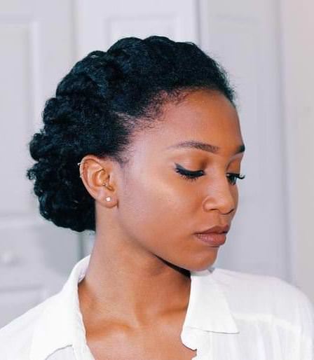 stylish pinned up updos for natural hair