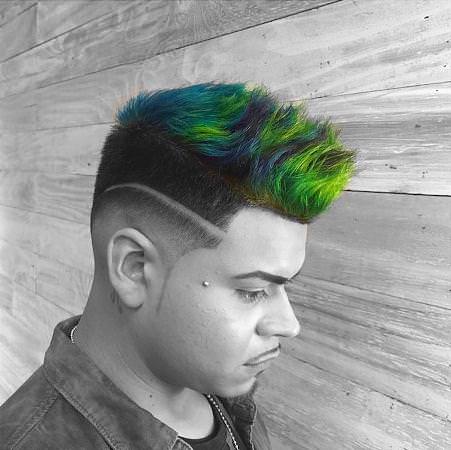 thick textured colored hair with a side part hairstyles for men with thick hair