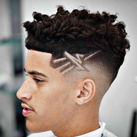 thick waves with designed part hairstyles for men