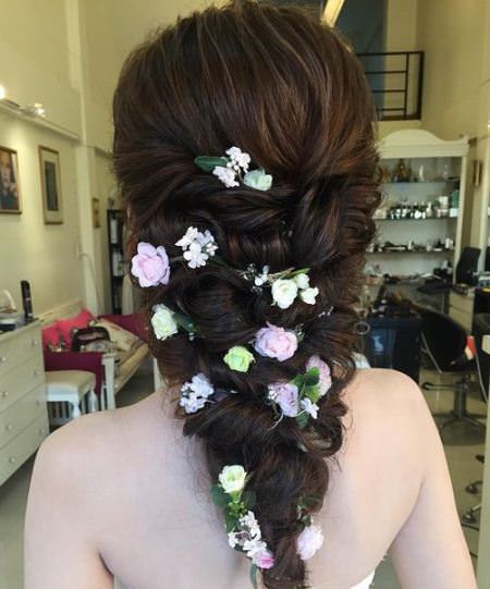twisted graden style wedding hairstyles for long hair