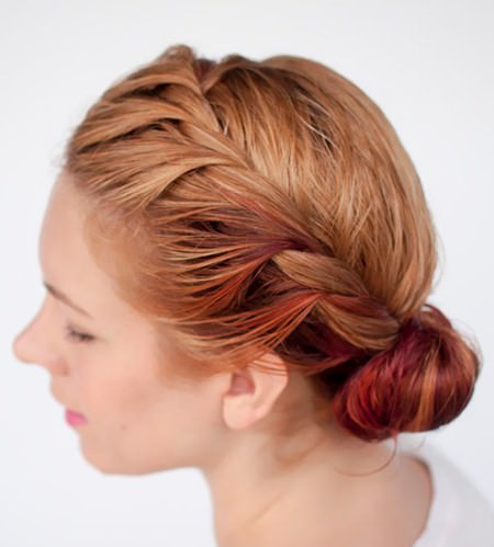 twisted side roll bun hairstyles