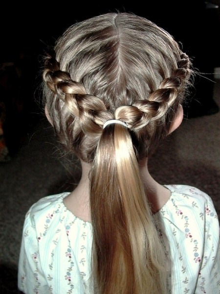 two french braids into a pony braidstyles for girls