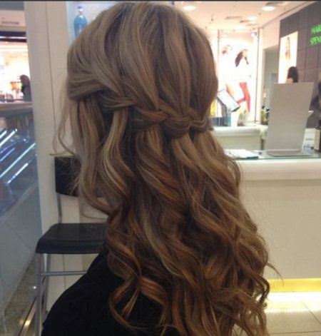 waterfall braid brunette hairstyles