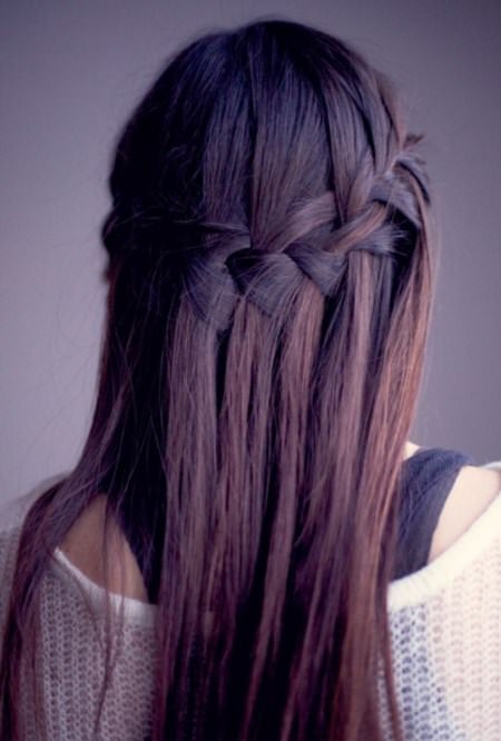 waterfall braid hairstyles for teenage girls