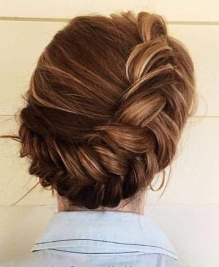 Adorable fishtail updo braided hairstyles