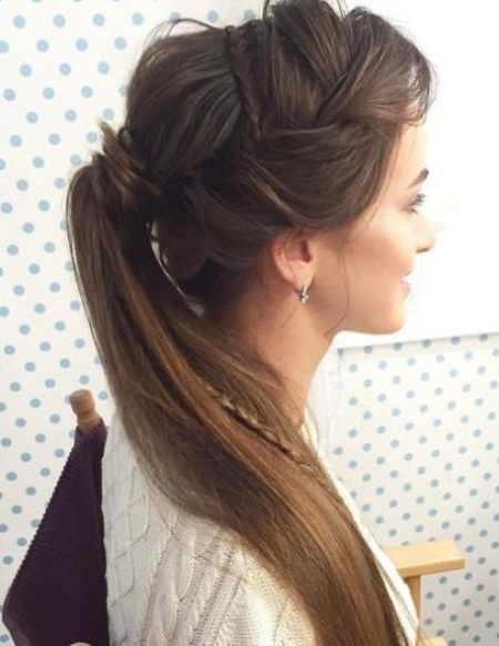 Artistically Undone Braid french braid ponytails