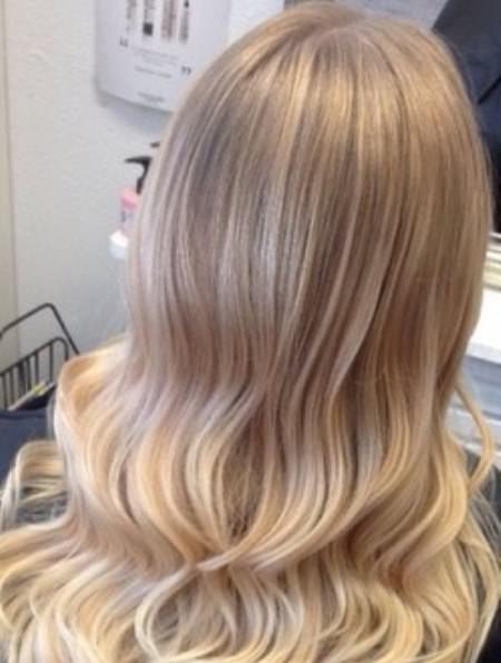 Bright Blonde Curls soft ombre hairstyles