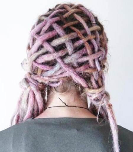 Candyflos pink woven dreadlocks dread locks for women 