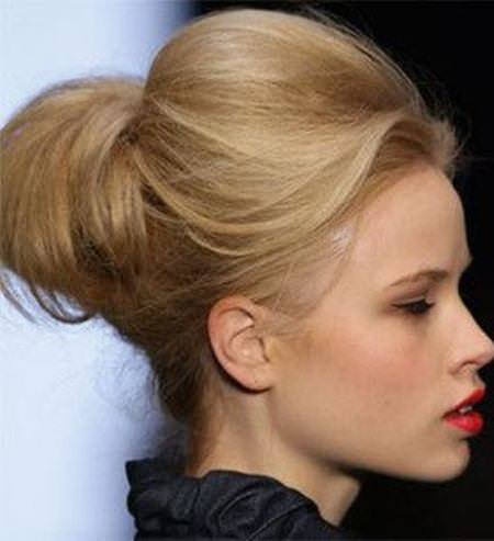 Chignon with poof updos for women