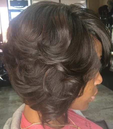 Curly short weave hairstyles for black women