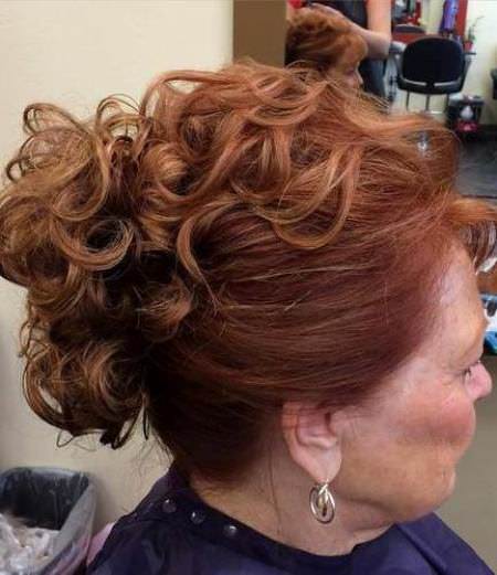 curly top updos for women over 40