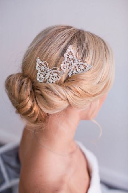 Easy femine upod for medium hair ideas for brides
