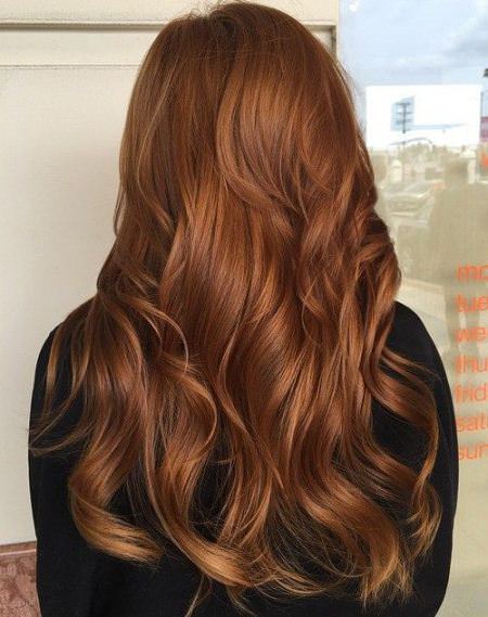 Glamorous Copper Curls soft ombre hairstyles