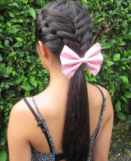 Intricate and Adorable French Braid french braid ponytails