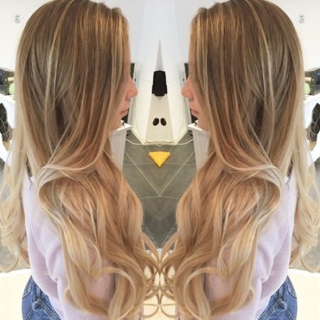 Long Blonde Highlights soft ombre hairstyles