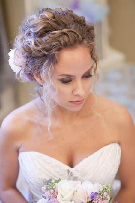 Loose curly upod for long hair wedding curly hairstyles