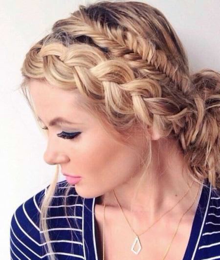 Messy fishtail braid updos for women over 40