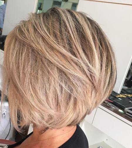 Playful blonde bobs short layered hairstyles
