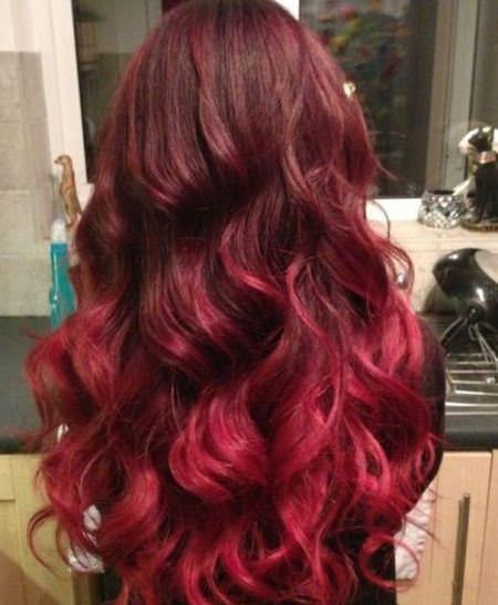 Pretty in pink and red pink ombre hairstyles