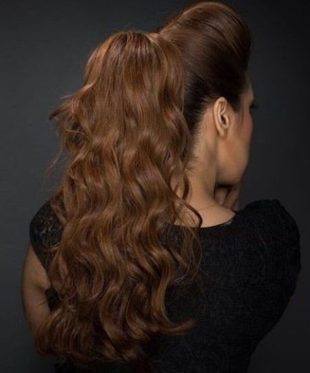Retro glam ponytail messy ponytail hairstyles