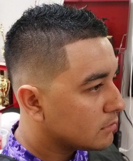 Short haircut with tapered fade mohawk hairstyles for men