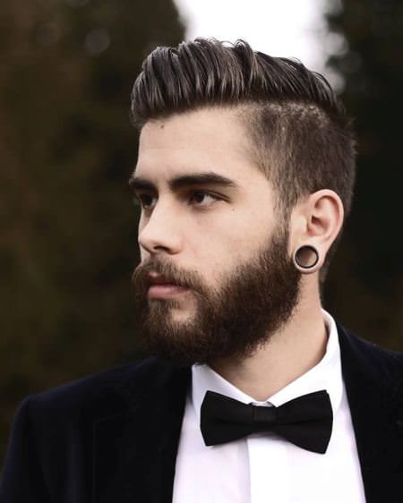 Side parted undercut hairstyles for men with thick hair