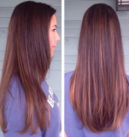 Straight and Simple soft ombre hairstyles